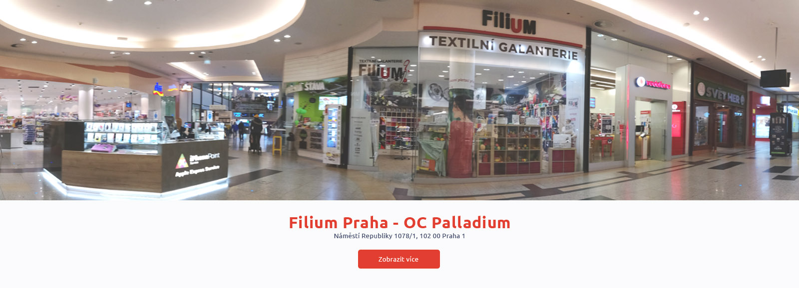 Prodejna Filium OC Palladium